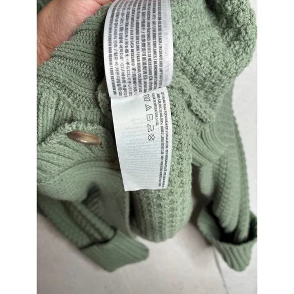 Abercrombie & Fitch Sage Green Oversized Button Front Cardigan Sweater XXL 2151 - Picture 6 of 12